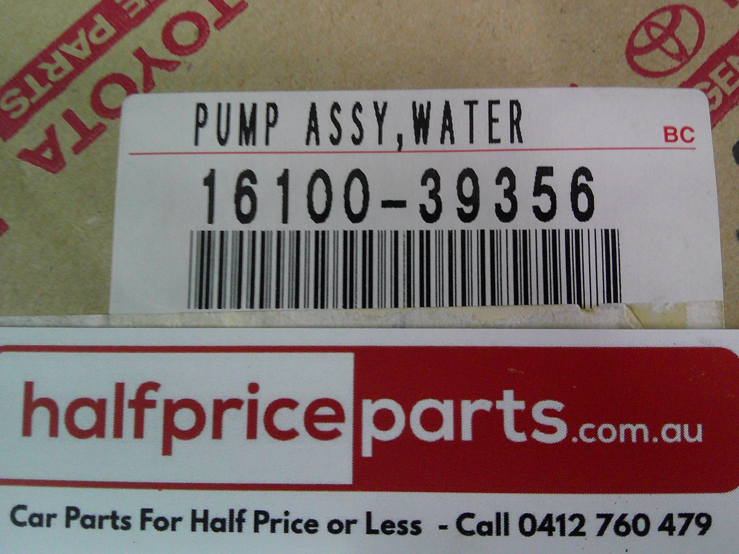Toyota Coaster/Dyna Genuine Water Pump With Gasket New Part