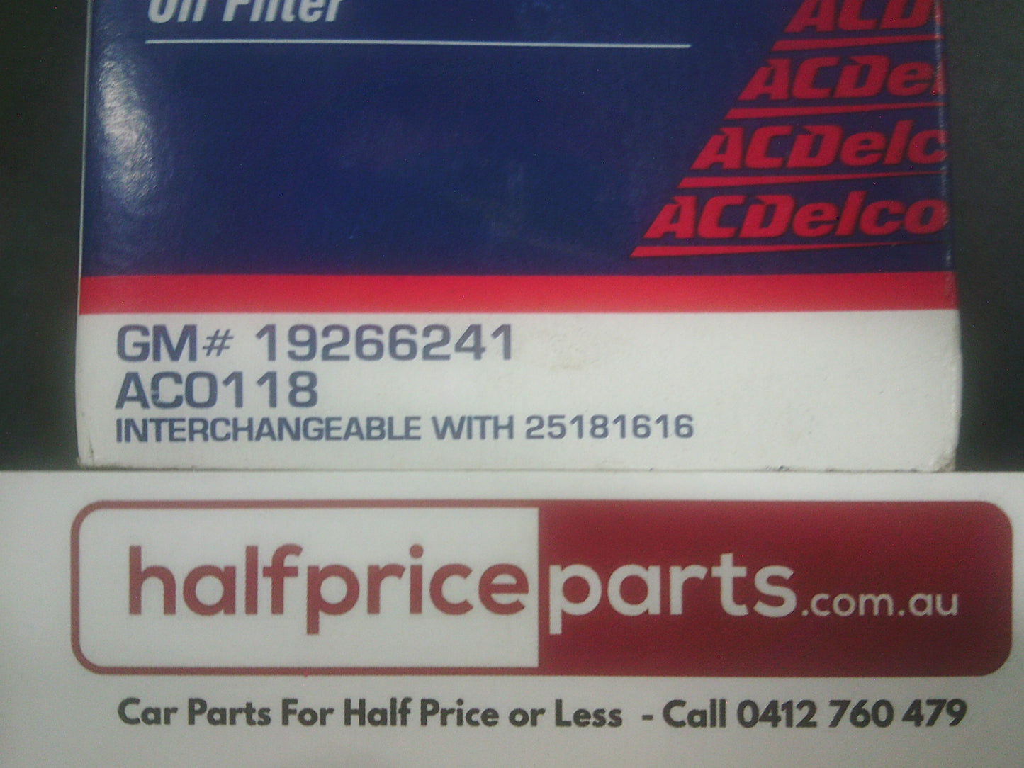ACDelco Oil Filter Suits Holden Barina Spark New Part