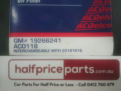 ACDelco Oil Filter Suits Holden Barina Spark New Part