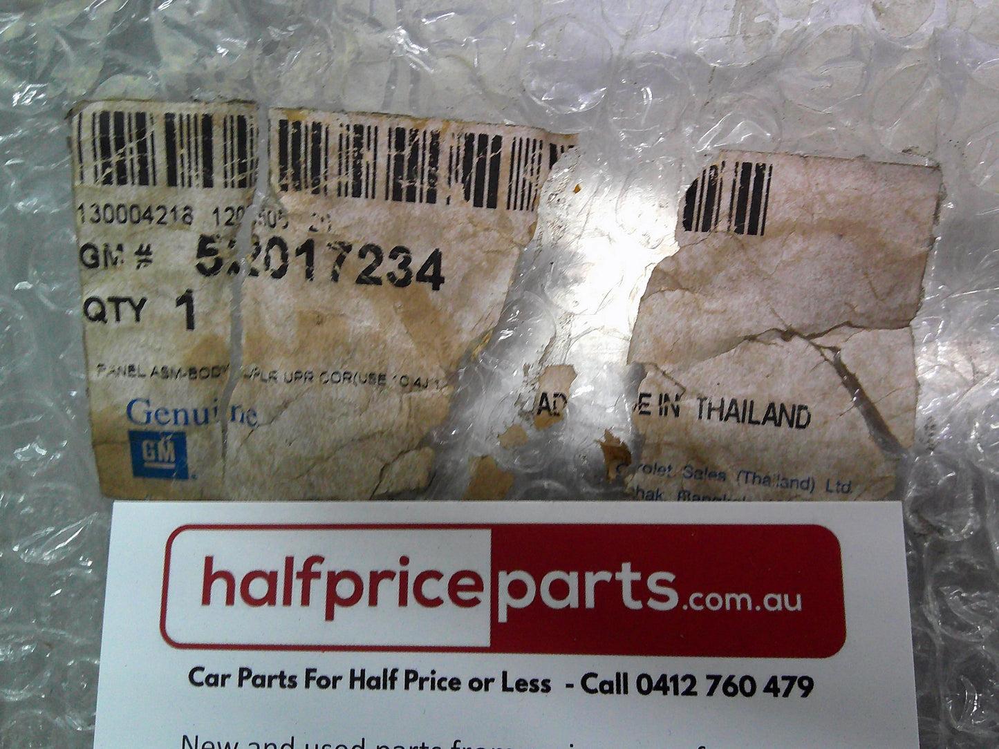 Holden RG Colorado Genuine Left Hand Upper Corner Body Panel New Part