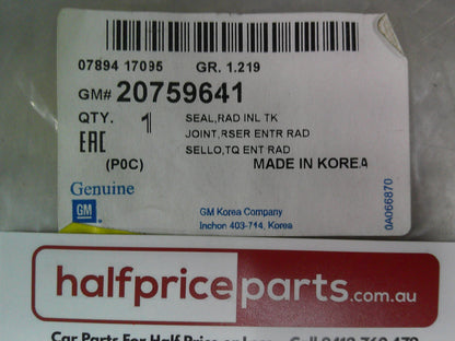 Holden CG Captiva Genuine Radiator Inlet TK Seal New Part