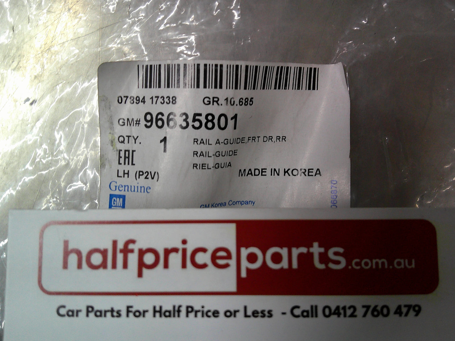 Holden EP Epica Genuine Left Hand Front Door Glass Guide New Part
