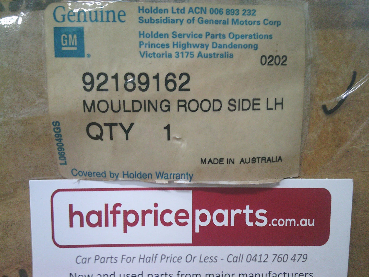 Holden VZ Commodore Wagon Genuine Left Hand Turret Moulding New Part