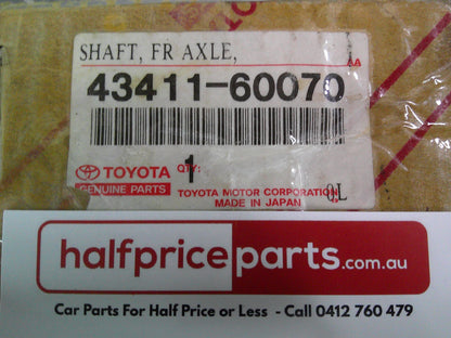 Toyota Landcruiser HZJ75/FZJ75 4.2Ltr Genuine Right Hand Front Axle Shaft New Part