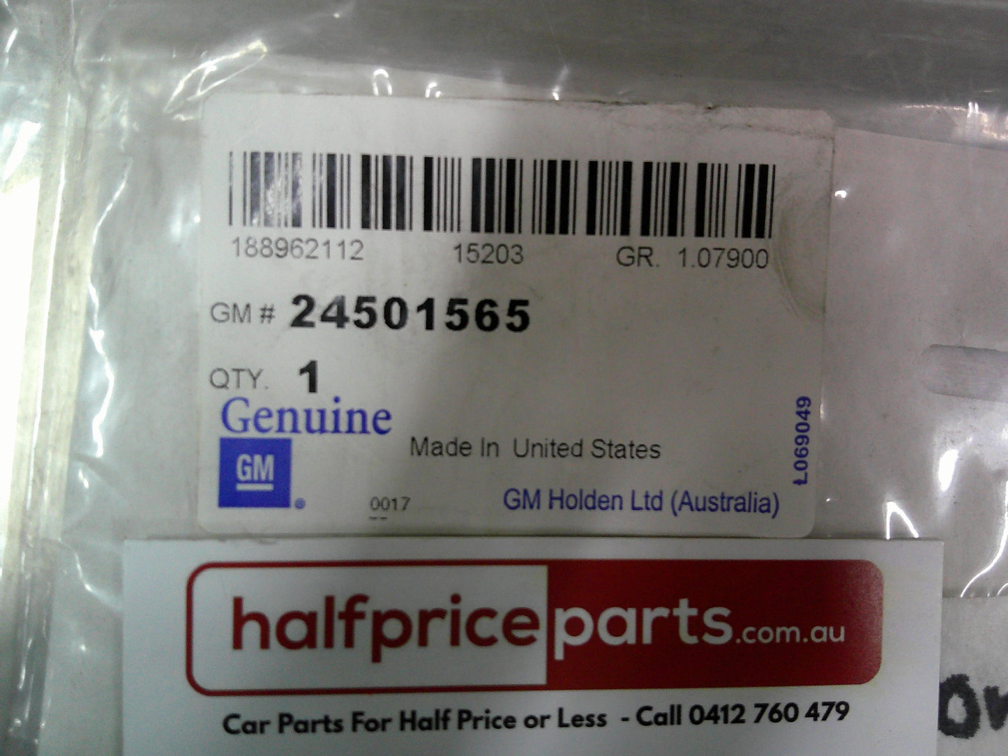 Holden VN To VP 3.8 Ltr Genuine Water Pump Gasket New Part