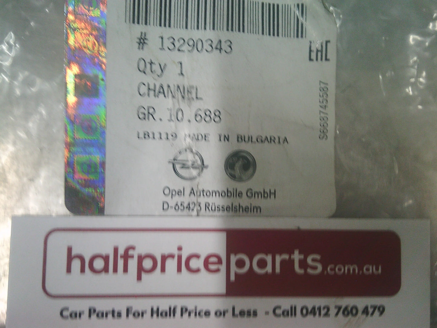 Holden Astra AH Genuine Left Hand Front Window Channel Rubber New Part