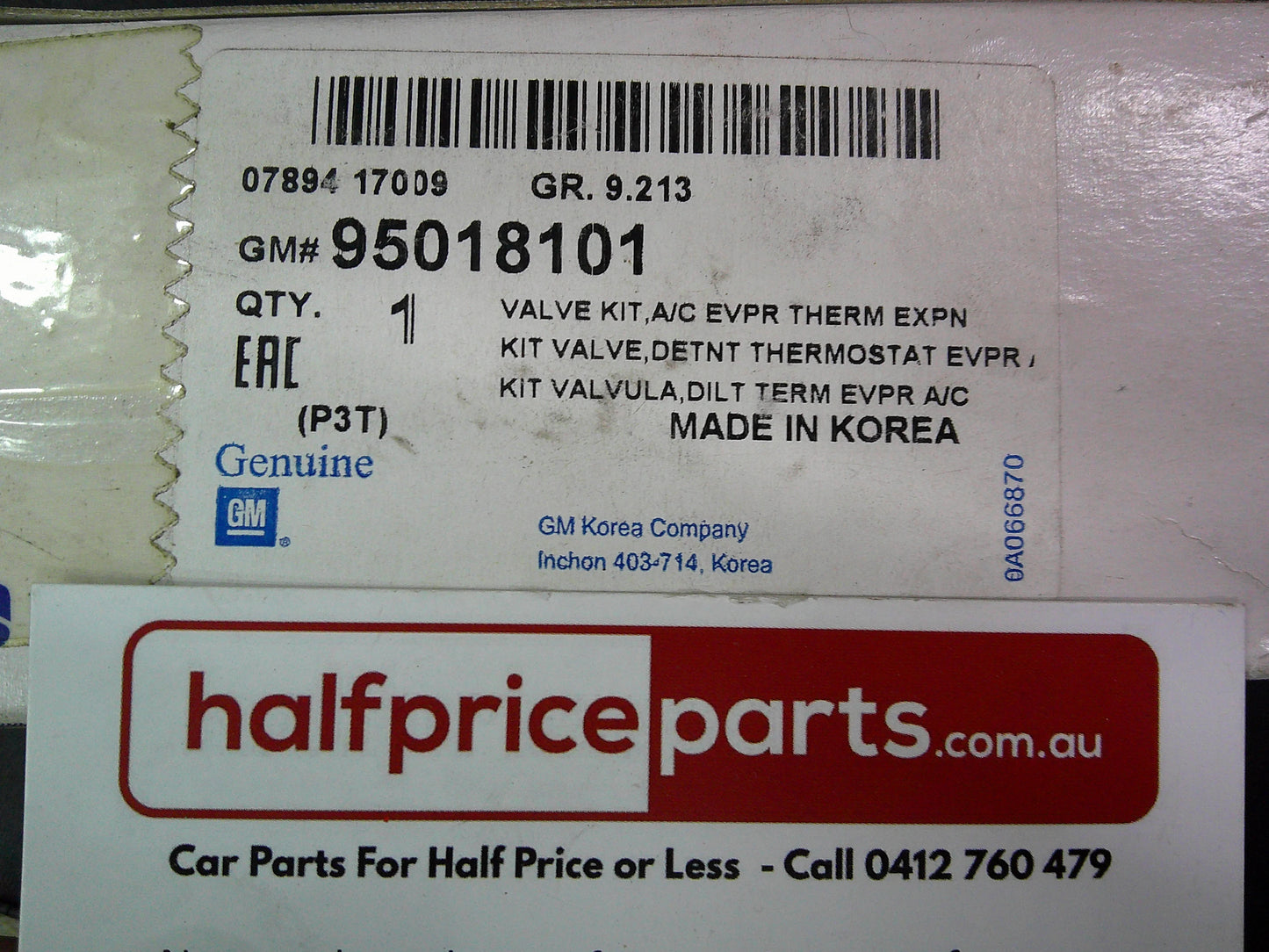 Holden TM Barina/TJ Trax Genuine Air Conditioning Expansion Valve Kit New Part
