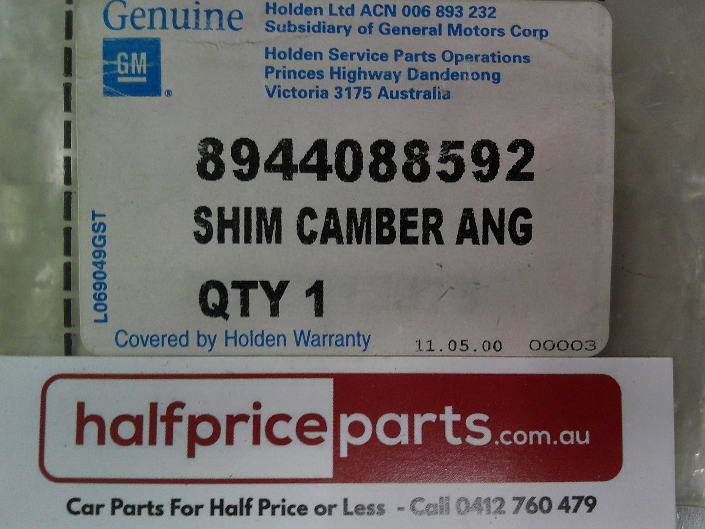 Holden Jackaroo/Rodeo Genuine Front Upper Control arm Shim New Part