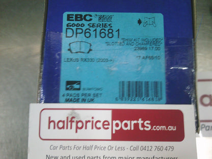 EBC Greenstuff Front Disc Brake Pad Set Suit Lexus RX - New Part
