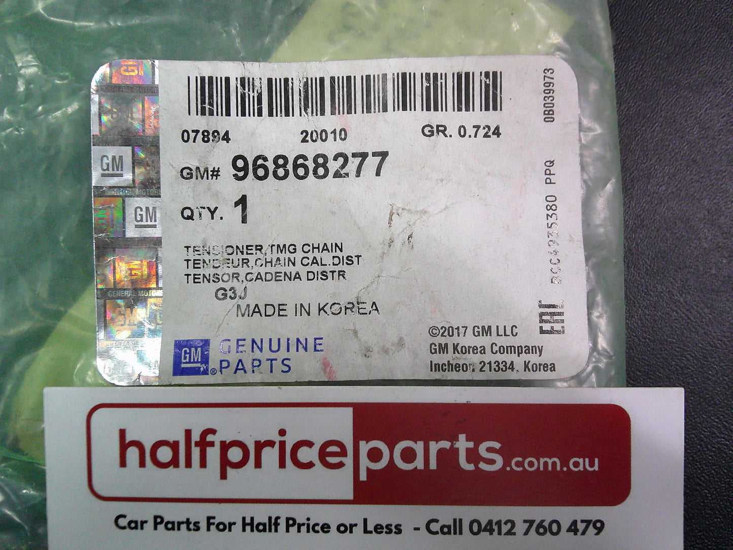 Holden CG7 Captiva Genuine Timing Chain Tensioner New Part