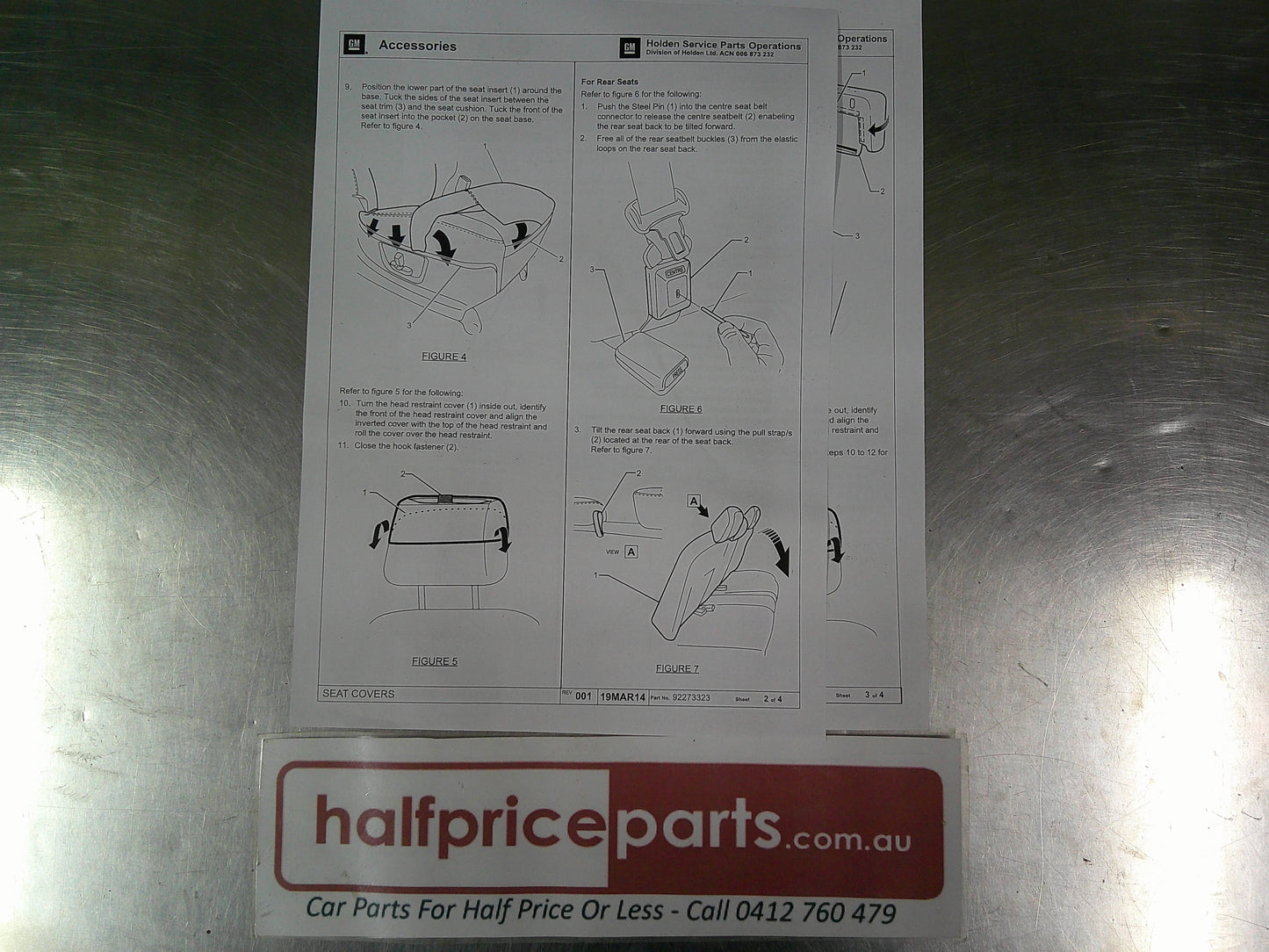 Holden RG Colorado Crew Cab Genuine Neoprene Rear Seat Covers New Part