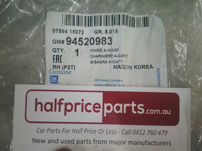 Holden TK Barina Genuine Right Hand Bonnet Hinge Arm - New Part