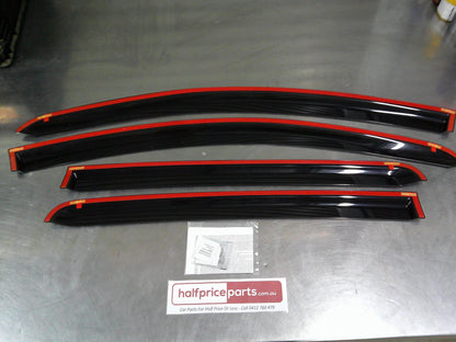 Holden Barina Spark Genuine Tinted Slim Line Weather Shield Kit Front And Rear New Part