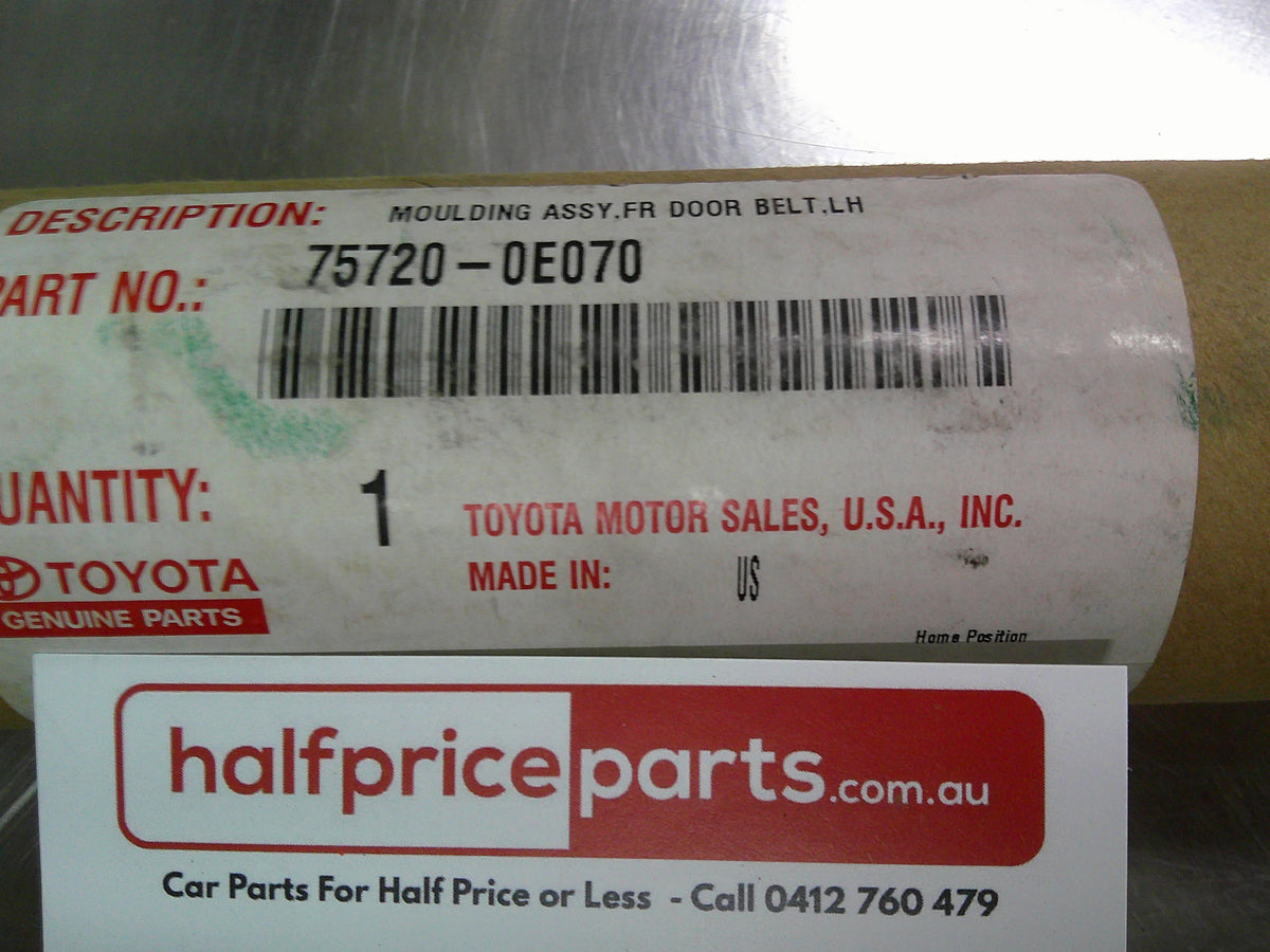 Toyota Kluger Genuine Left Hand Front Door Chrome Belt Felt Moulding New Part