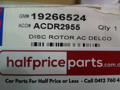 ACDelco Rear Disc Brake Rotors Solid Suits Mazda 3 BK 2.0L, Except SP23 (Sold As Pair) New Part