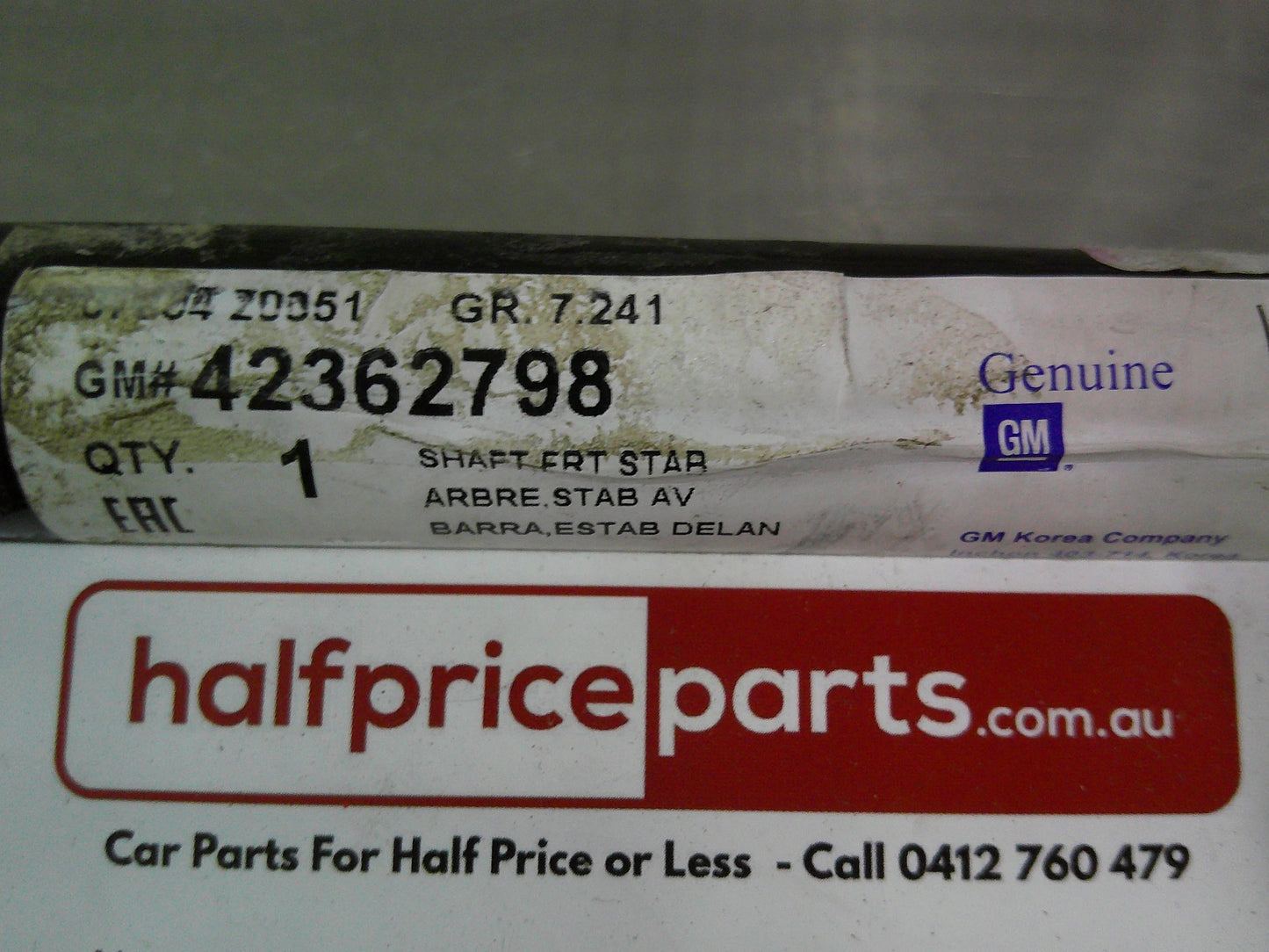 Holden TM Barina Genuine Front Stabilizer Bar New Part