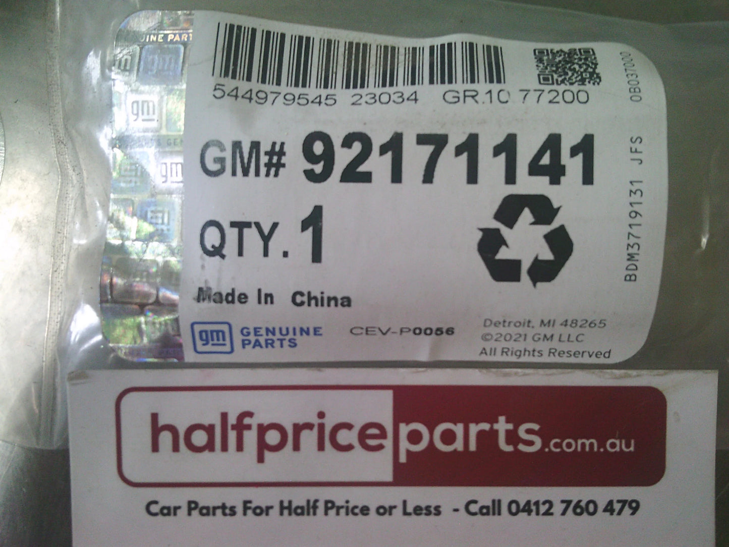 Holden VT/VX/VY/VZ Commodore Genuine Left Hand Rear Weather Strip Moulding (All Black) New Part