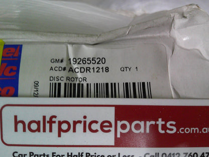 AC Delco Rear Disc Rotors Suits Mazda 2 DE Hatch/Sedan (Sold As Pair Only)  New Part