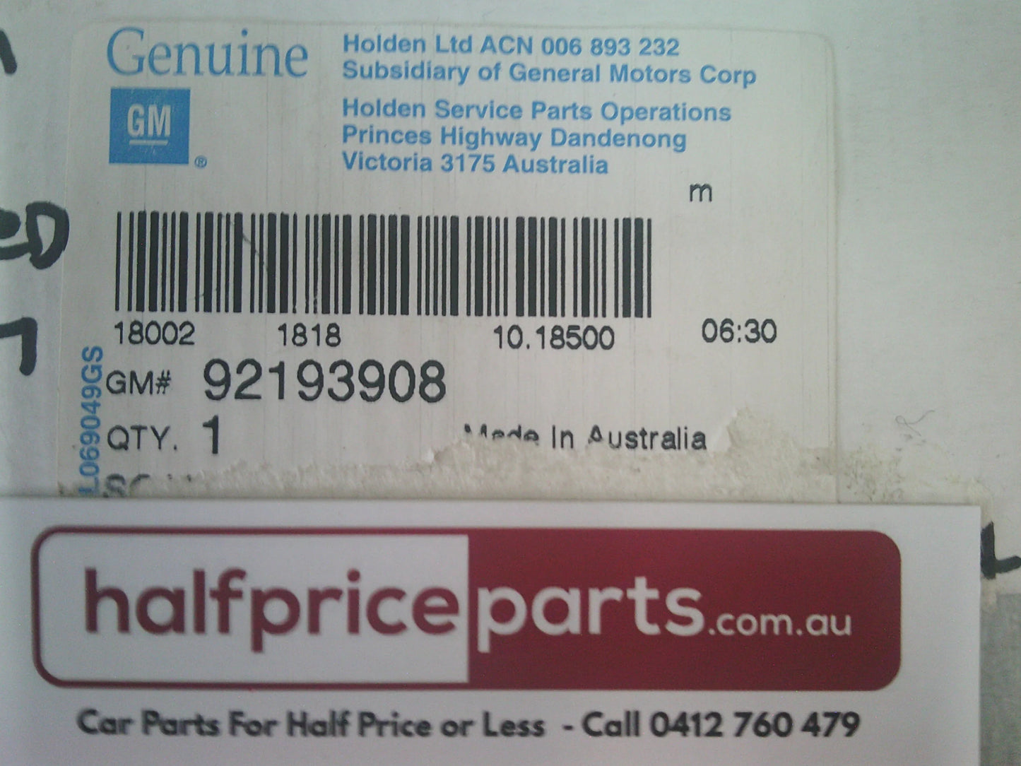 Holden VF Commodore /MN Statesman Genuine Front Right Hand Exterior Side Mirror Scalp (Unpainted) New Part