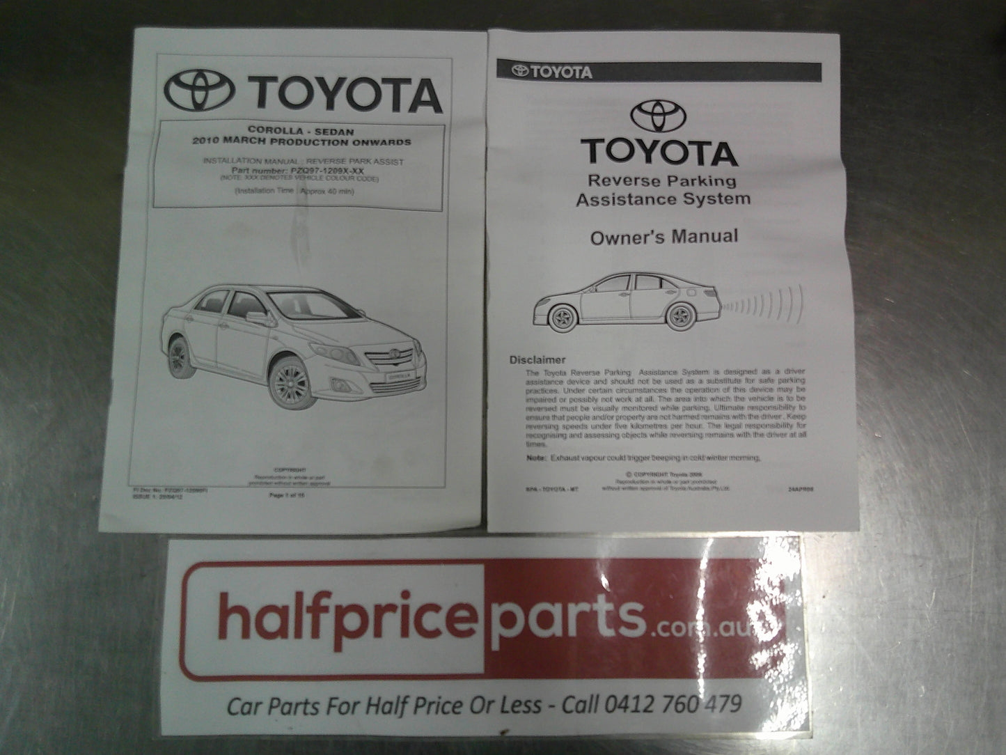 Toyota Corolla Sedan Genuine Rear Parking Assist System 4 Head (Factory Silver x3 1 Head Black) New Part