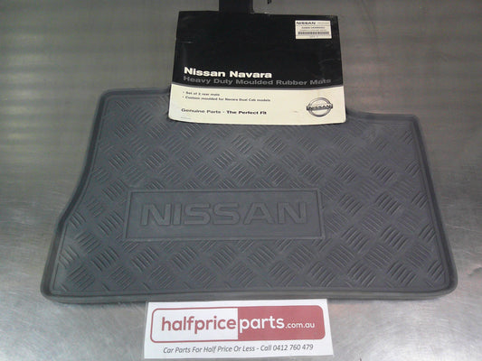 Nissan Navara D22 Dual Cab Genuine Rear Heavy Duty Rubber Mat Set Of 2 Mats Only New Part