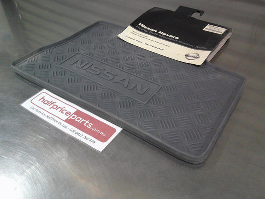 Nissan Navara D22 Dual Cab Genuine Rear Heavy Duty Rubber Mat Set Of 2 Mats Only New Part