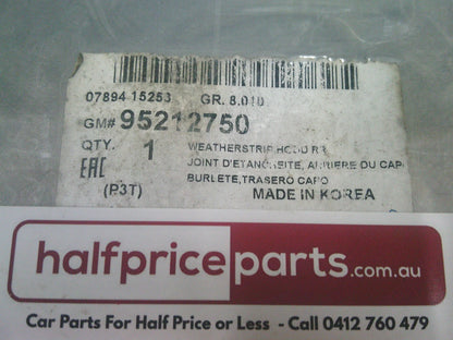 Holden TM Barina Genuine Rear Bonnet Weatherstrip Rubber New Part