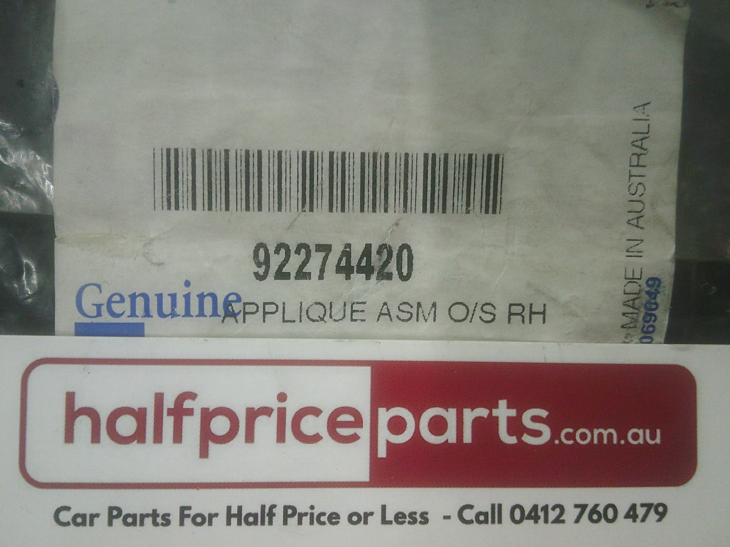 Holden VF Commodore Genuine Right Hand Rear-view Mirror Trim Panel New Part