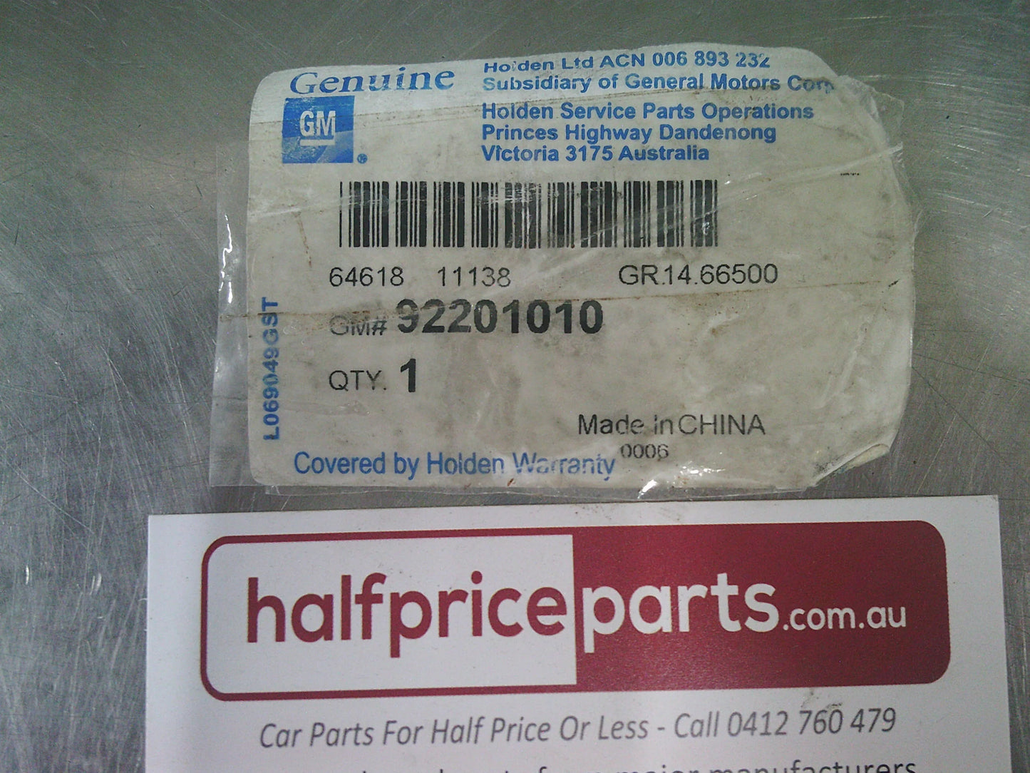 Holden VY/VZ Crewman Genuine Door Opening Moulding (Black) New Part