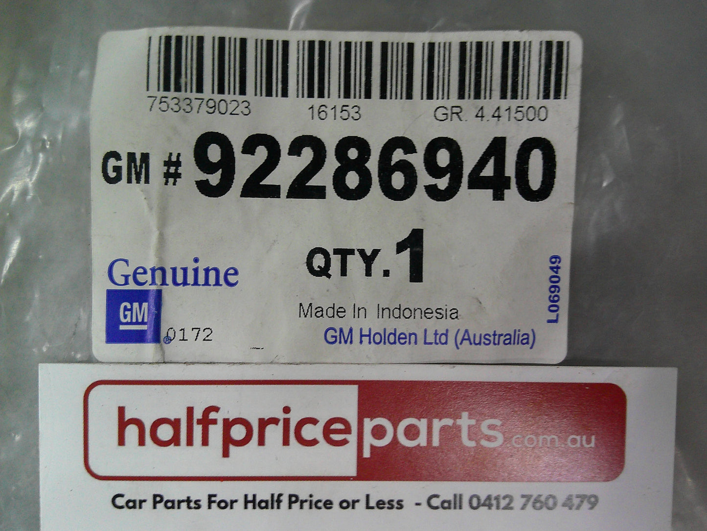 Holden VE Commodore/WM Statesman Genuine Right Hand Rear Wheel Speed Sensor Wiring Harness New Part