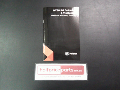 Holden MY20 RG Colorado/Trailblazer Genuine Service And Warranty Booklet New Part