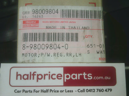 Holden RC Colorado/RA Rodeo/ Isuzu D-Max Genuine Rear Left Hand Power Window Regulator Motor New Part