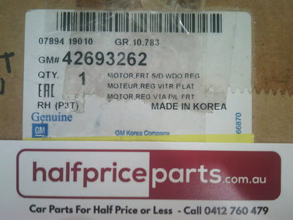 Holden Trax Genuine Right Hand Front Power Window Motor Assembly New Part