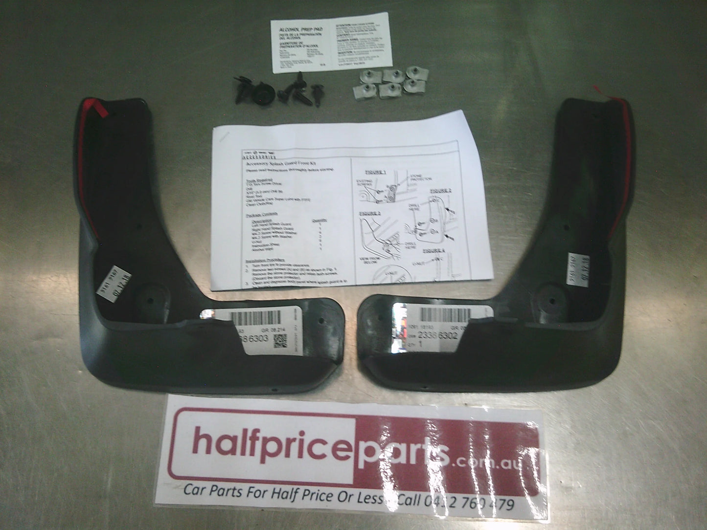 Holden Cruze Genuine Front Mud Flap Set - New Part