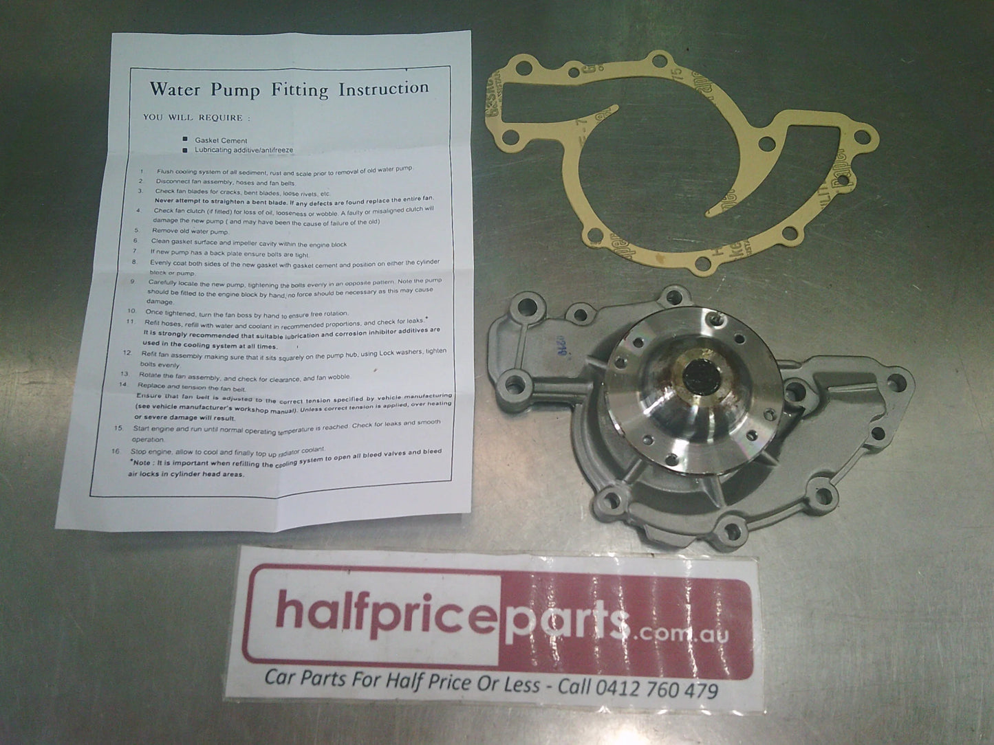 Holden VT/VX/VY V6 Commodore Genuine Water Pump Kit With Gasket New Part