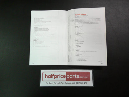 Holden MY20 RG Colorado/Trailblazer Genuine Service And Warranty Booklet New Part