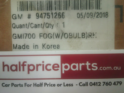 Holden RG Colorado Genuine Right Hand Front Fog Light Assy New Part
