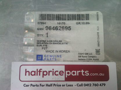 Holden TK Barina Genuine Left Hand Rear Door Opening Weatherstrip New Part