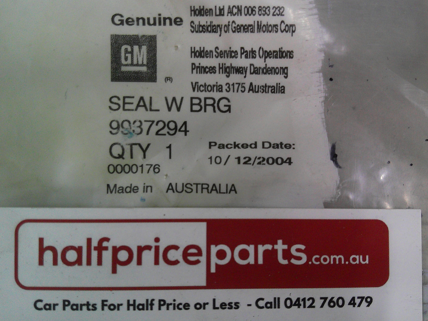 Holden HQ HJ HX HZ WB/Torana LC LJ LH LX UC Genuine Front Wheel Bearing Seal New Part