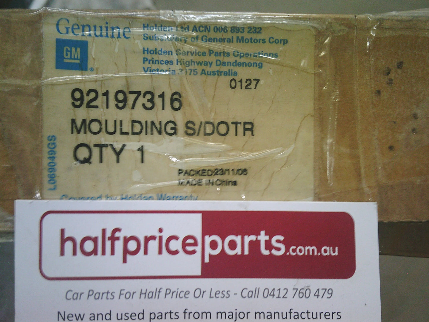 Holden WM Statesman Genuine Right Hand Chrome Drip Rail Moulding New Part