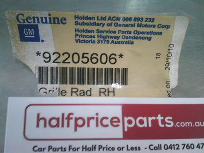Holden VE SSV/SV6 Commodore Genuine Right Hand Front Fog Light Bezel Grille New Part