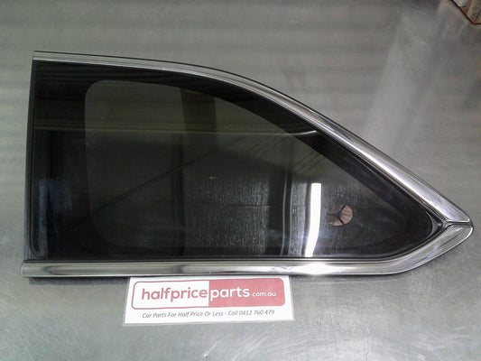 Toyota Kluger Genuine Left Hand Rear Quarter Glass Chrome Trim Factory Tint New Part