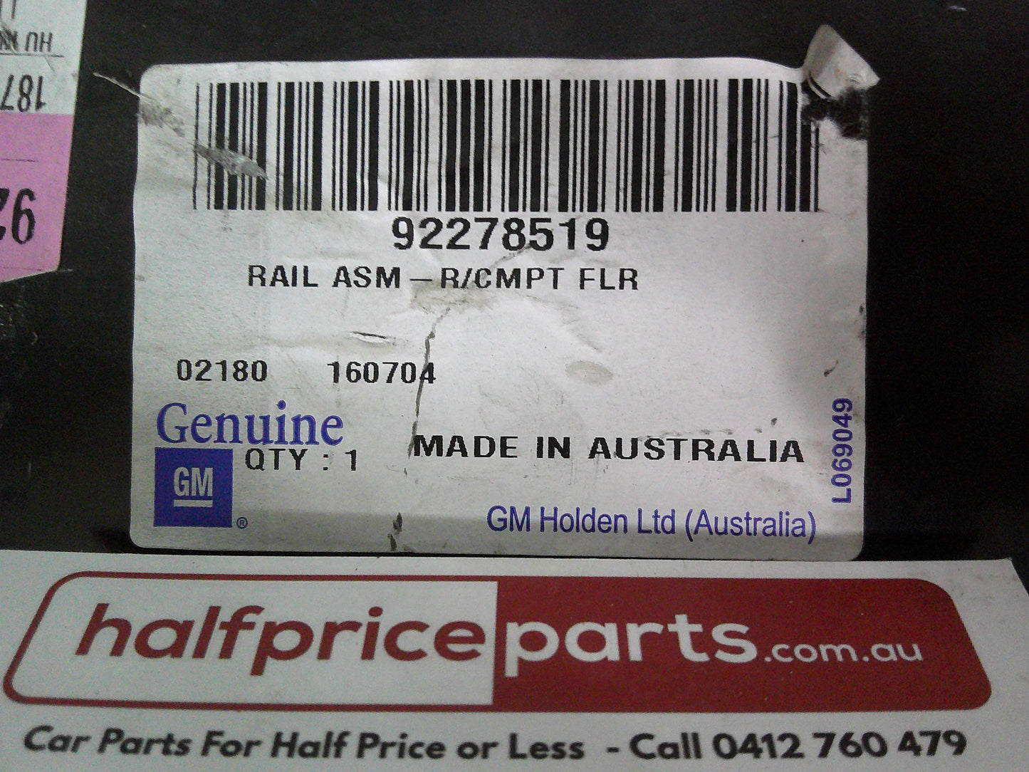 Holden VF Commodore Genuine Rear Floor Compartment Panel New Part
