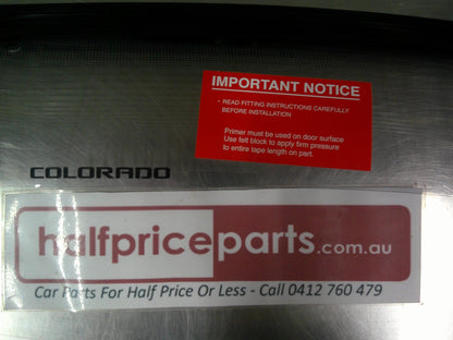 Holden RG Colorado Genuine Front Right Hand Weathershield New Part