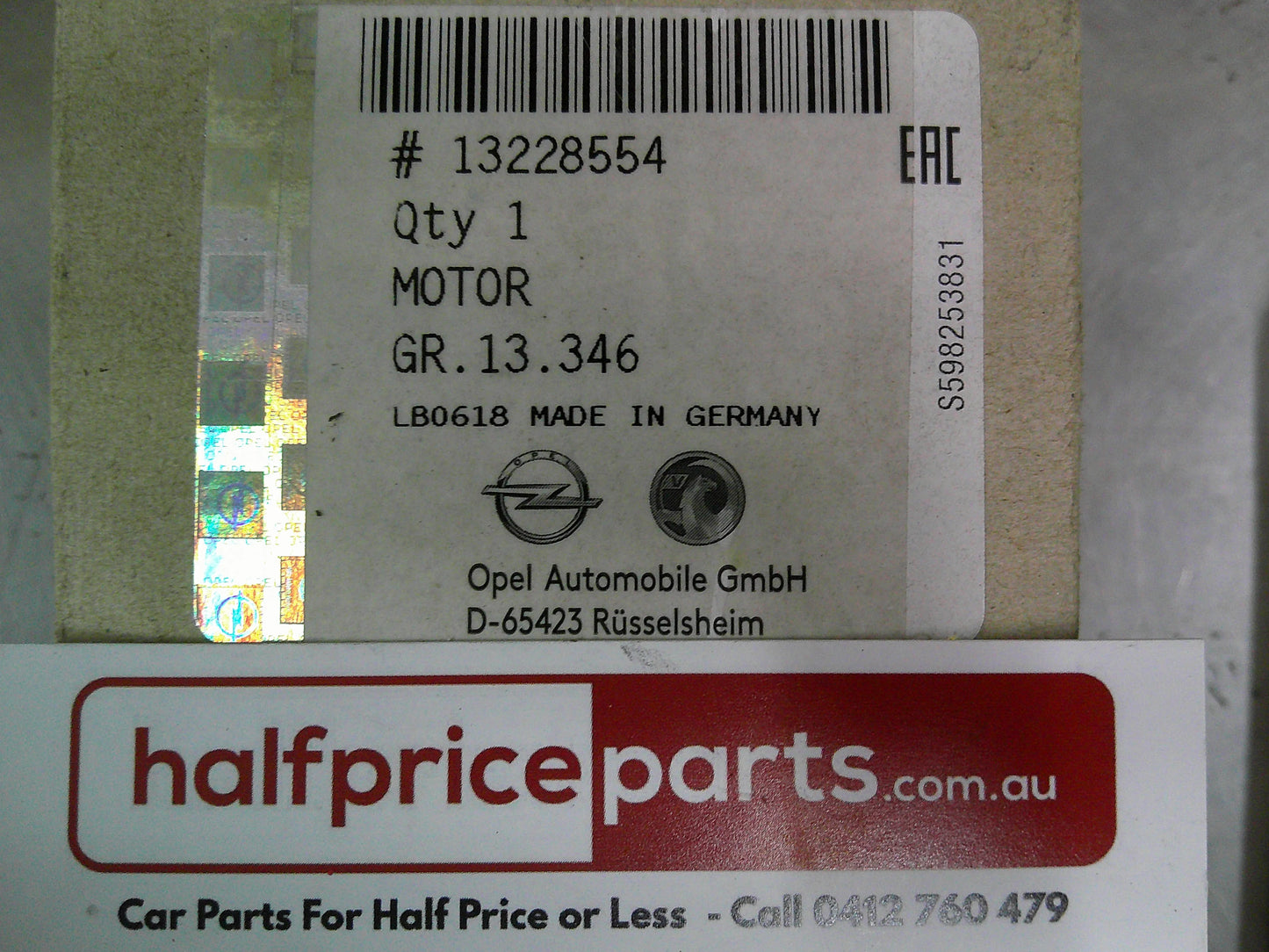 Holden AH Astra Twin Top Convertable Genuine Right Hand Roof Flap Motor New Part