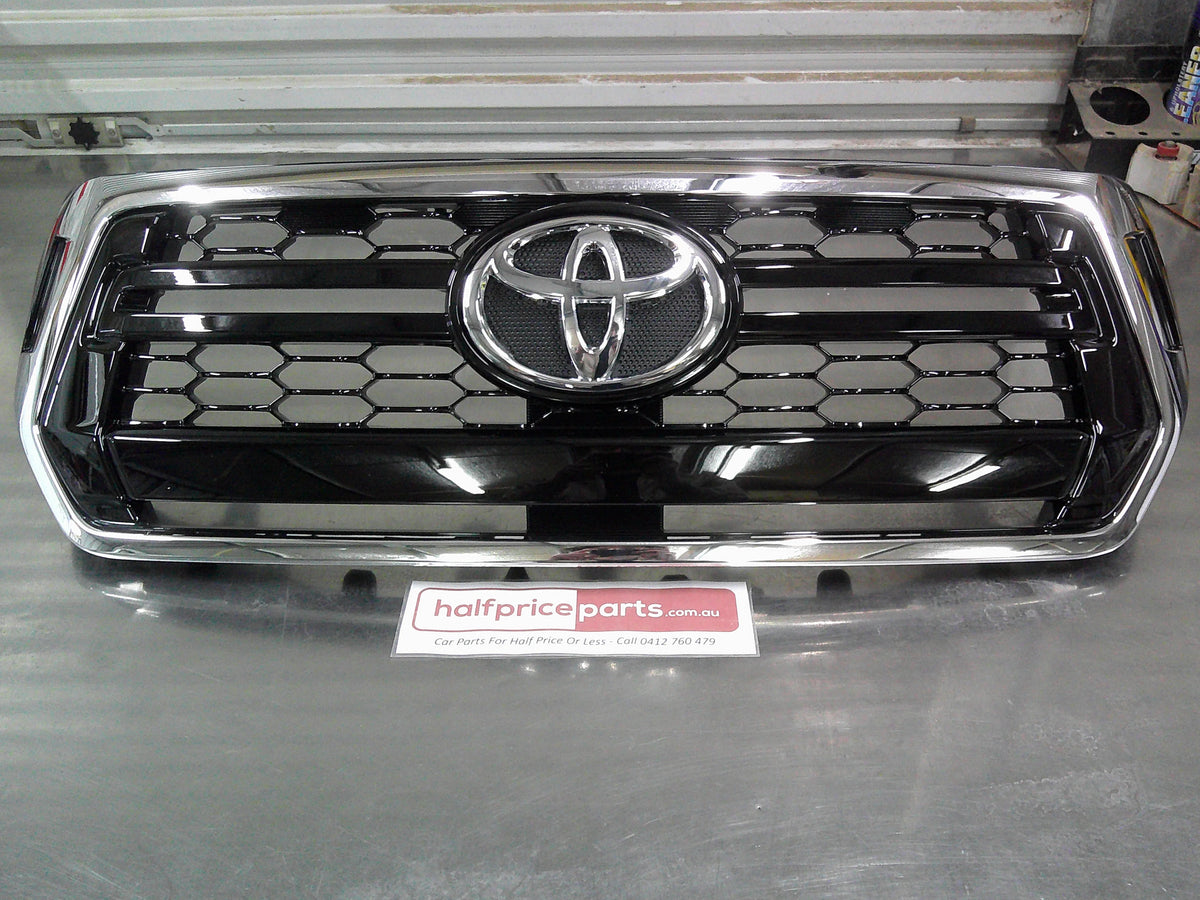 Toyota Hilux Genuine Front Grille Black and Chrome With Emblem New Part