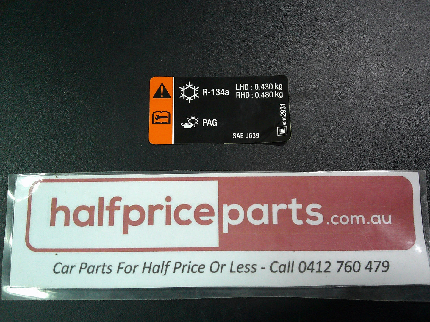 Holden Spark Genuine Air Conditioning Label New Part