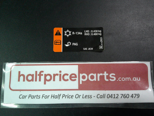 Holden Spark Genuine Air Conditioning Label New Part