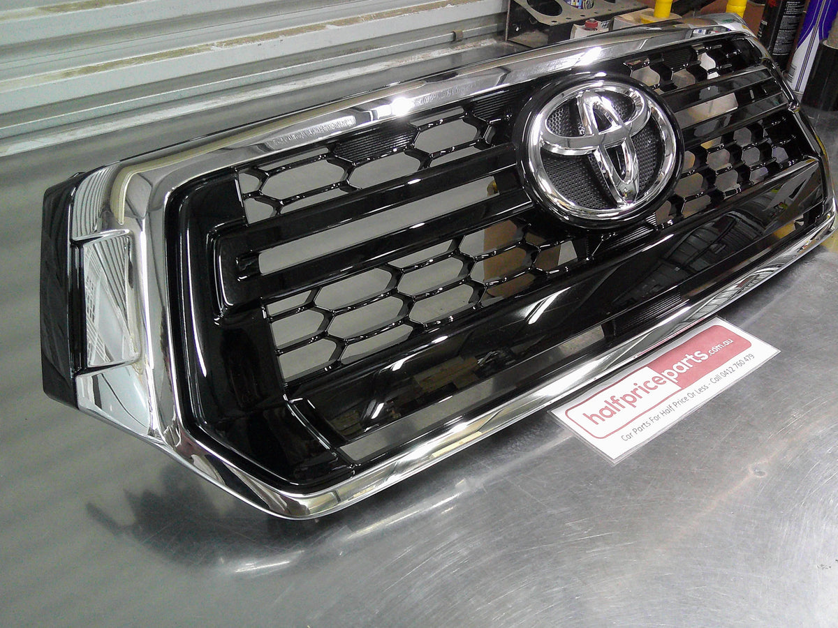 Toyota Hilux Genuine Front Grille Black and Chrome With Emblem New Part