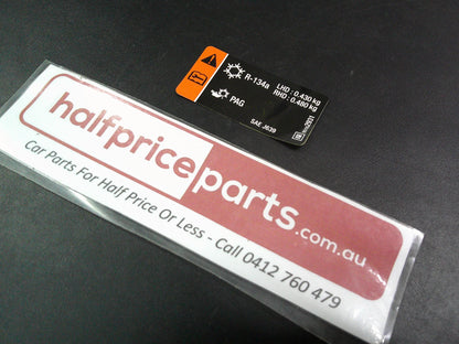 Holden Spark Genuine Air Conditioning Label New Part